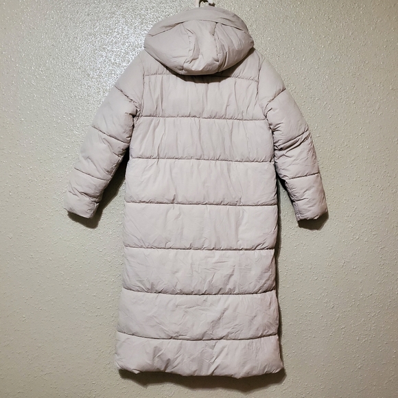 NWT Women's A New Day Cozy Hooded Duvet Long Puffer Jacket Coat - Cream 2024 - Picture 4 of 12
